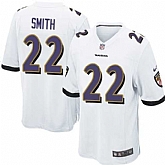 Nike Men & Women & Youth Ravens #22 Jimmy Smith White Team Color Game Jersey,baseball caps,new era cap wholesale,wholesale hats